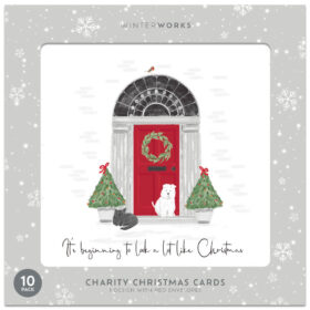 Charity Red Door Christmas Cards: Pack of 10